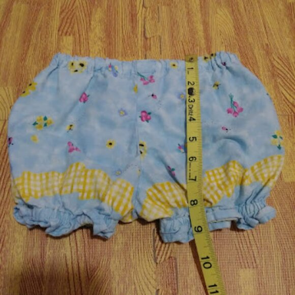 Daisy Kingdom Vintage Handmade Blue Floral Baby Dress and Bloomers Set Size 3/4 - Picture 12 of 14